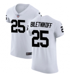Men's Nike Oakland Raiders #25 Fred Biletnikoff White Vapor Untouchable Elite Player NFL Jersey