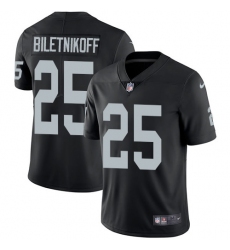 Youth Nike Oakland Raiders #25 Fred Biletnikoff Elite Black Team Color NFL Jersey