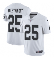 Youth Nike Oakland Raiders #25 Fred Biletnikoff Elite White NFL Jersey