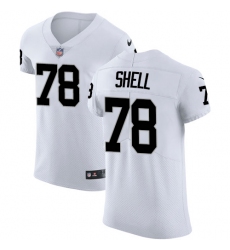 Men's Nike Oakland Raiders #78 Art Shell White Vapor Untouchable Elite Player NFL Jersey