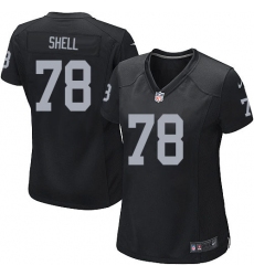 Women's Nike Oakland Raiders #78 Art Shell Game Black Team Color NFL Jersey