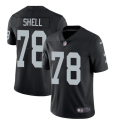 Youth Nike Oakland Raiders #78 Art Shell Black Team Color Vapor Untouchable Limited Player NFL Jersey