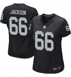 Women's Nike Oakland Raiders #66 Gabe Jackson Game Black Team Color NFL Jersey