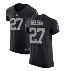 Men's Nike Oakland Raiders #27 Reggie Nelson Black Team Color Vapor Untouchable Elite Player NFL Jersey