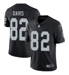 Youth Nike Oakland Raiders #82 Al Davis Elite Black Team Color NFL Jersey