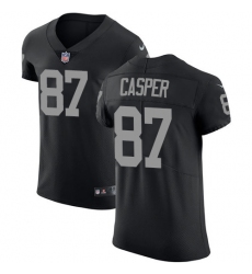 Men's Nike Oakland Raiders #87 Dave Casper Black Team Color Vapor Untouchable Elite Player NFL Jersey