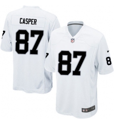 Men's Nike Oakland Raiders #87 Dave Casper Game White NFL Jersey