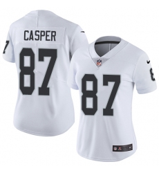 Women's Nike Oakland Raiders #87 Dave Casper White Vapor Untouchable Limited Player NFL Jersey