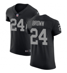 Men's Nike Oakland Raiders #24 Willie Brown Black Team Color Vapor Untouchable Elite Player NFL Jersey