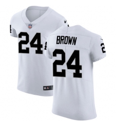 Men's Nike Oakland Raiders #24 Willie Brown White Vapor Untouchable Elite Player NFL Jersey