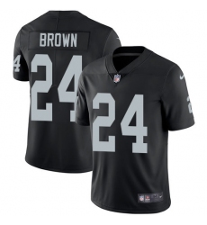 Youth Nike Oakland Raiders #24 Willie Brown Elite Black Team Color NFL Jersey
