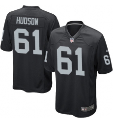 Men's Nike Oakland Raiders #61 Rodney Hudson Game Black Team Color NFL Jersey