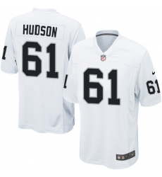 Men's Nike Oakland Raiders #61 Rodney Hudson Game White NFL Jersey