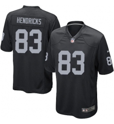Men's Nike Oakland Raiders #83 Ted Hendricks Game Black Team Color NFL Jersey