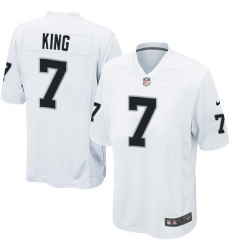 Men's Nike Oakland Raiders #7 Marquette King Game White NFL Jersey