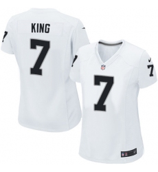 Women's Nike Oakland Raiders #7 Marquette King Game White NFL Jersey