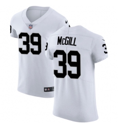 Men's Nike Oakland Raiders #39 Keith McGill White Vapor Untouchable Elite Player NFL Jersey