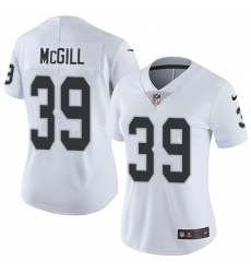 Women's Nike Oakland Raiders #39 Keith McGill Elite White NFL Jersey