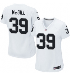 Women's Nike Oakland Raiders #39 Keith McGill Game White NFL Jersey