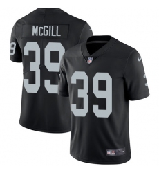 Youth Nike Oakland Raiders #39 Keith McGill Elite Black Team Color NFL Jersey