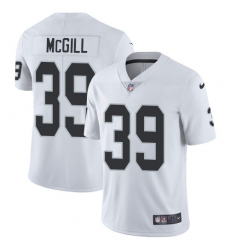 Youth Nike Oakland Raiders #39 Keith McGill Elite White NFL Jersey