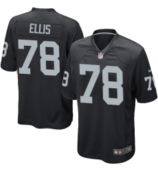 Men's Nike Oakland Raiders #78 Justin Ellis Game Black Team Color NFL Jersey