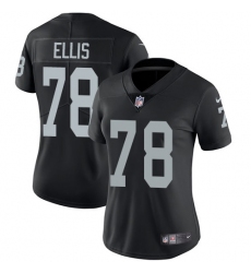 Women's Nike Oakland Raiders #78 Justin Ellis Elite Black Team Color NFL Jersey