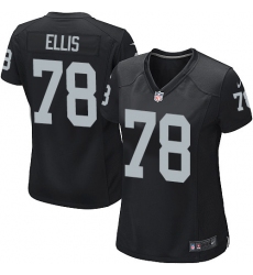 Women's Nike Oakland Raiders #78 Justin Ellis Game Black Team Color NFL Jersey