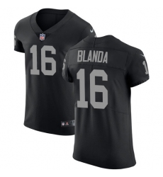 Men's Nike Oakland Raiders #16 George Blanda Black Team Color Vapor Untouchable Elite Player NFL Jersey