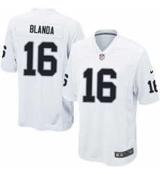 Men's Nike Oakland Raiders #16 George Blanda Game White NFL Jersey