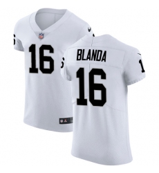 Men's Nike Oakland Raiders #16 George Blanda White Vapor Untouchable Elite Player NFL Jersey