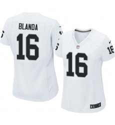 Women's Nike Oakland Raiders #16 George Blanda Game White NFL Jersey