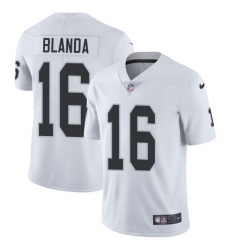 Youth Nike Oakland Raiders #16 George Blanda Elite White NFL Jersey