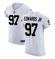 Men's Nike Oakland Raiders #97 Mario Edwards Jr White Vapor Untouchable Elite Player NFL Jersey