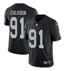 Youth Nike Oakland Raiders #91 Shilique Calhoun Elite Black Team Color NFL Jersey