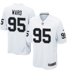 Men's Nike Oakland Raiders #95 Jihad Ward Game White NFL Jersey