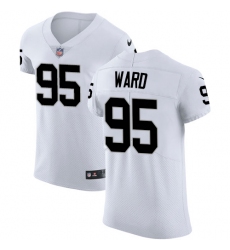 Men's Nike Oakland Raiders #95 Jihad Ward White Vapor Untouchable Elite Player NFL Jersey