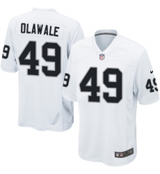 Men's Nike Oakland Raiders #49 Jamize Olawale Game White NFL Jersey