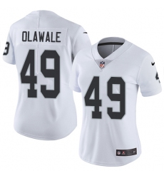Women's Nike Oakland Raiders #49 Jamize Olawale Elite White NFL Jersey