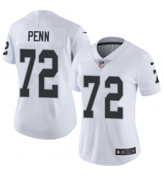 Women's Nike Oakland Raiders #72 Donald Penn Elite White NFL Jersey