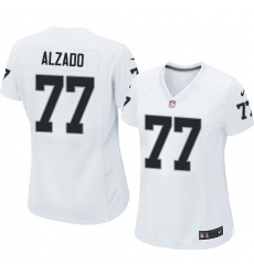 Women's Nike Oakland Raiders #77 Lyle Alzado Game White NFL Jersey