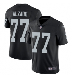 Youth Nike Oakland Raiders #77 Lyle Alzado Elite Black Team Color NFL Jersey
