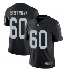 Youth Nike Oakland Raiders #60 Otis Sistrunk Elite Black Team Color NFL Jersey