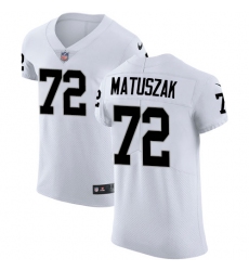 Men's Nike Oakland Raiders #72 John Matuszak White Vapor Untouchable Elite Player NFL Jersey