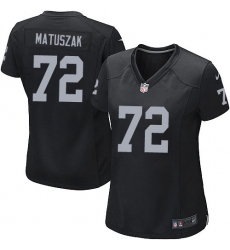 Women's Nike Oakland Raiders #72 John Matuszak Game Black Team Color NFL Jersey