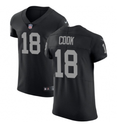 Men's Nike Oakland Raiders #18 Connor Cook Black Team Color Vapor Untouchable Elite Player NFL Jersey