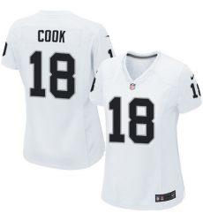 Women's Nike Oakland Raiders #18 Connor Cook Game White NFL Jersey