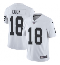 Youth Nike Oakland Raiders #18 Connor Cook Elite White NFL Jersey