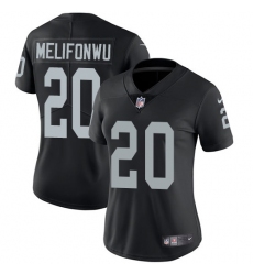 Women's Nike Oakland Raiders #20 Obi Melifonwu Elite Black Team Color NFL Jersey