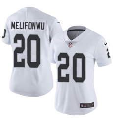 Women's Nike Oakland Raiders #20 Obi Melifonwu Elite White NFL Jersey